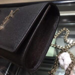 Saint Laurent Grain De Poudre Small Monogram Kate Satchel 452158 Black